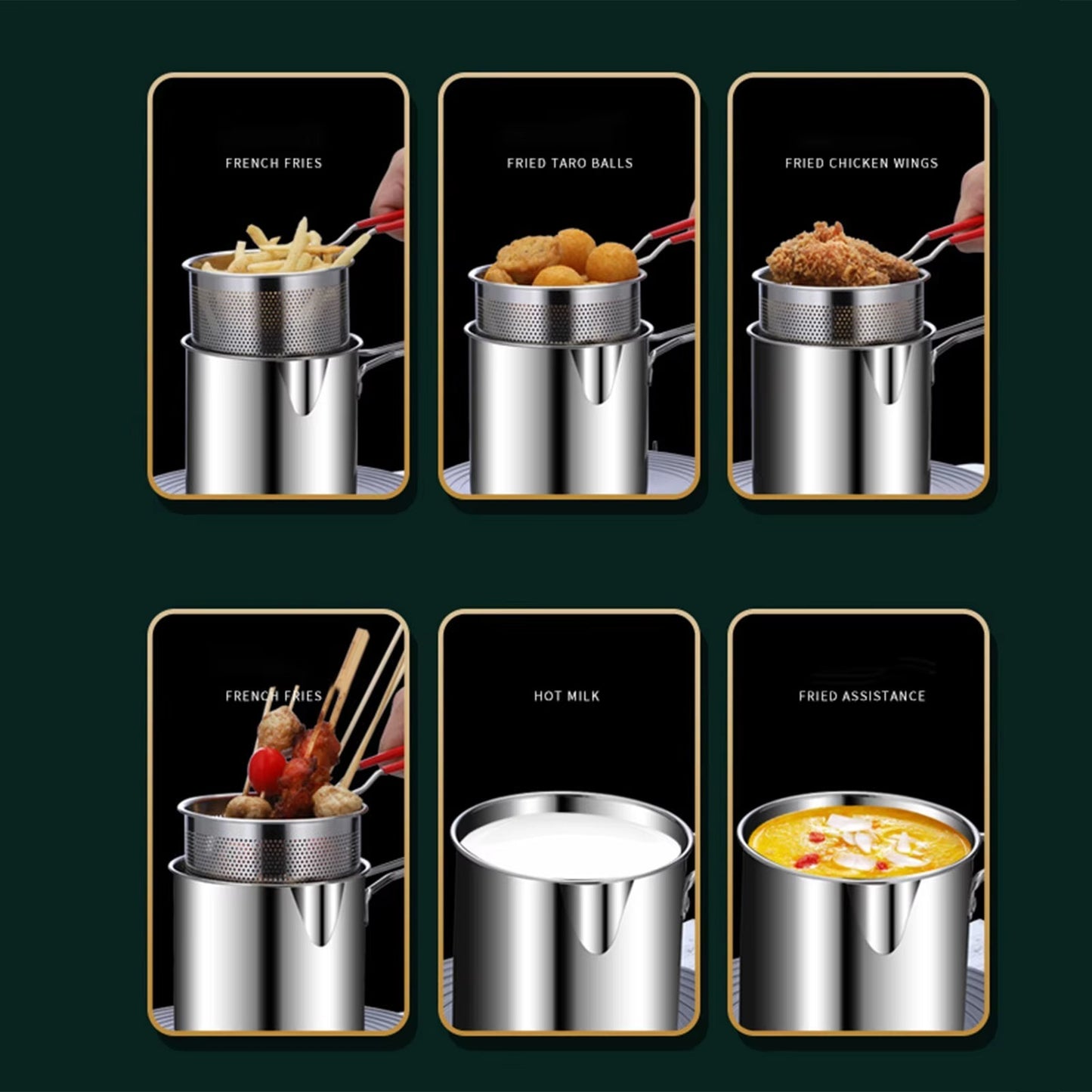 Deep Frying Fry Pot Providing Durable Quality Comfortable Handling Reliable Performance Easy Cleaning Everyday Cooking Support