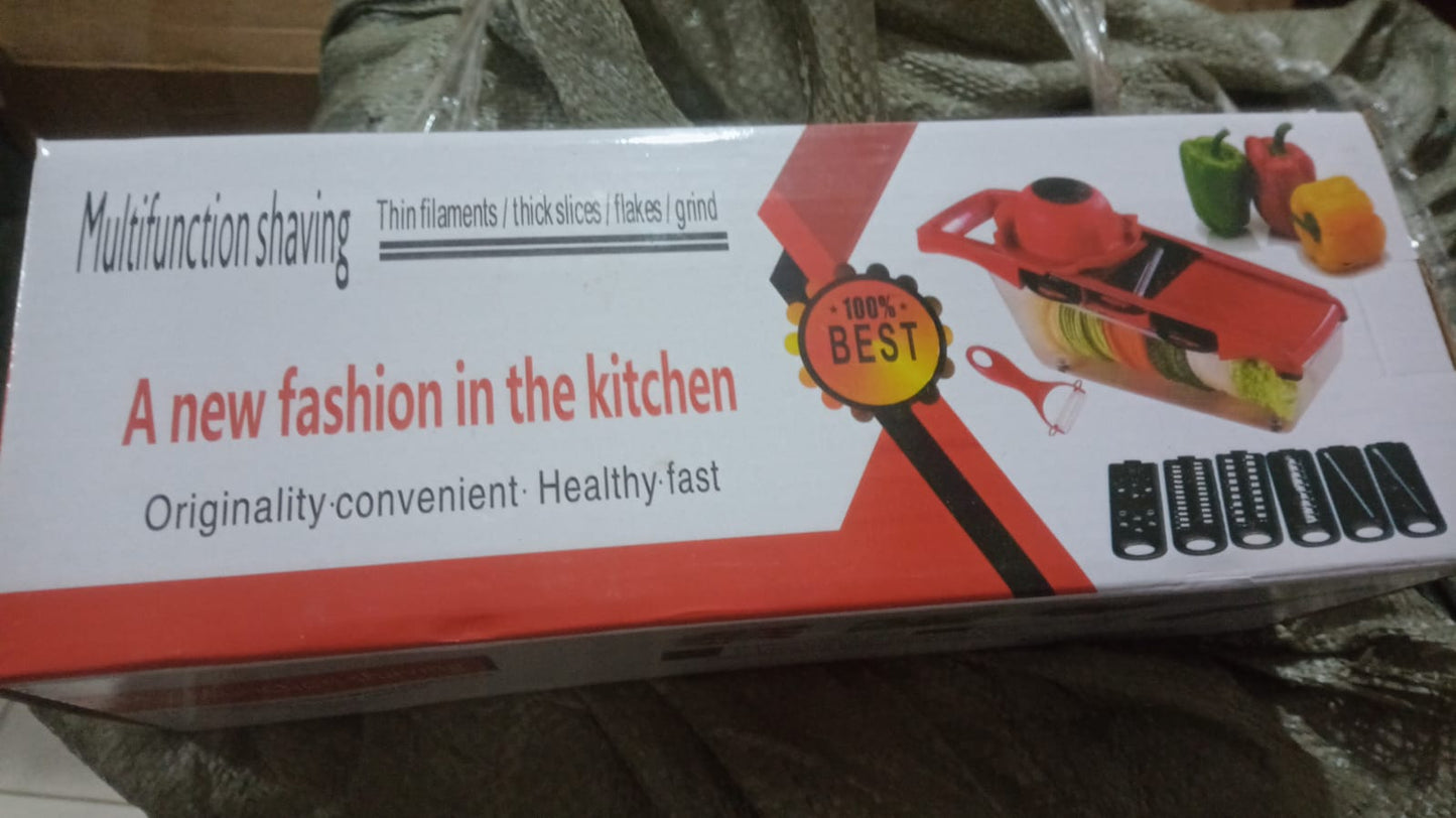 Multi‑Functional 10‑in‑1 Mandoline Slicer | Vegetable Cutter, Peeler, Chopper, Grater & Shredder