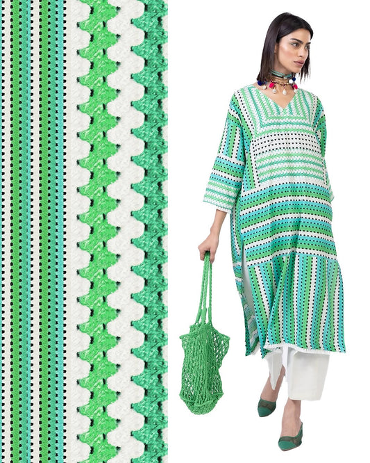 ✨ Azadi Special Sale ✨ Vibrant Multi-Stripe Kurta - 100% Original! 🇵🇰