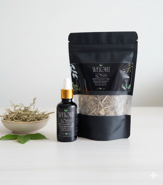 Pure Nature Weight Loss Combo 🌿 | Natural Fat Burner Tea & Slimming Drops 💧 | 100% Organic & Herbal